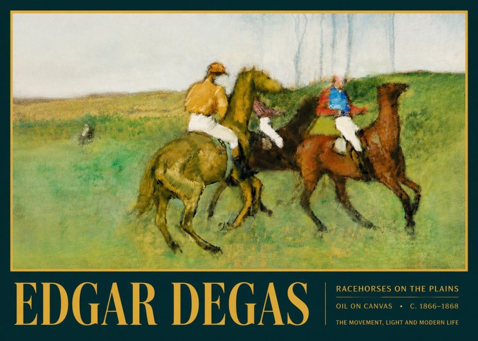 Edgar Degas Racehorses on the Plains No4 - Juliste