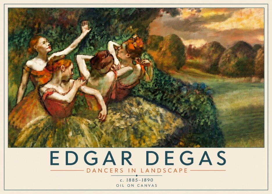 Edgar Degas Dancers in Landscape II No6 - Juliste