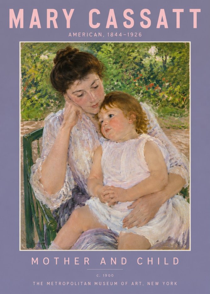 Mary Cassatt Mother and Child I No2 - Juliste