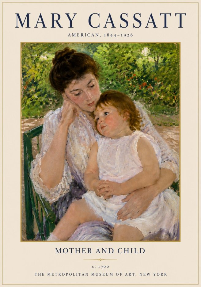 Mary Cassatt Mother and Child I No3 - Juliste