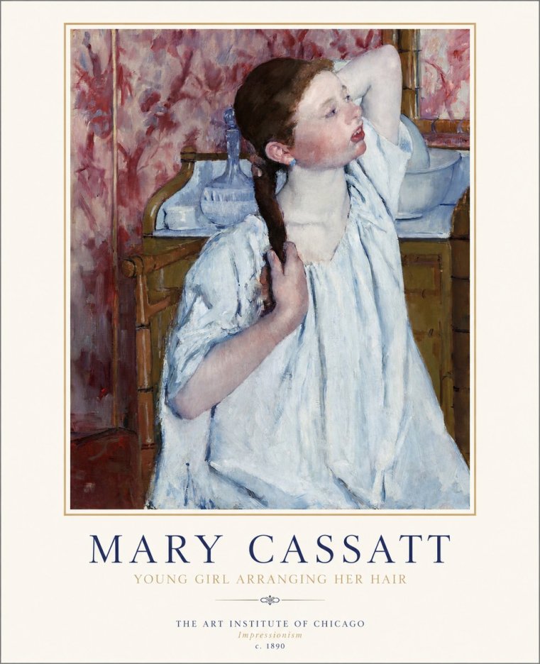 Mary Cassatt Young Girl Arranging Her Hair No1 - Juliste