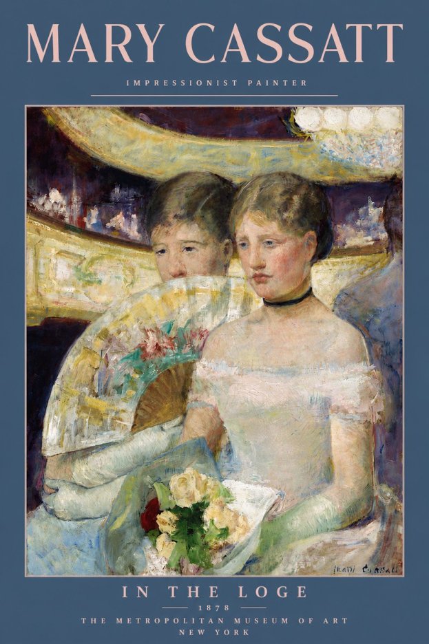 Mary Cassatt In the Loge No5 - Juliste