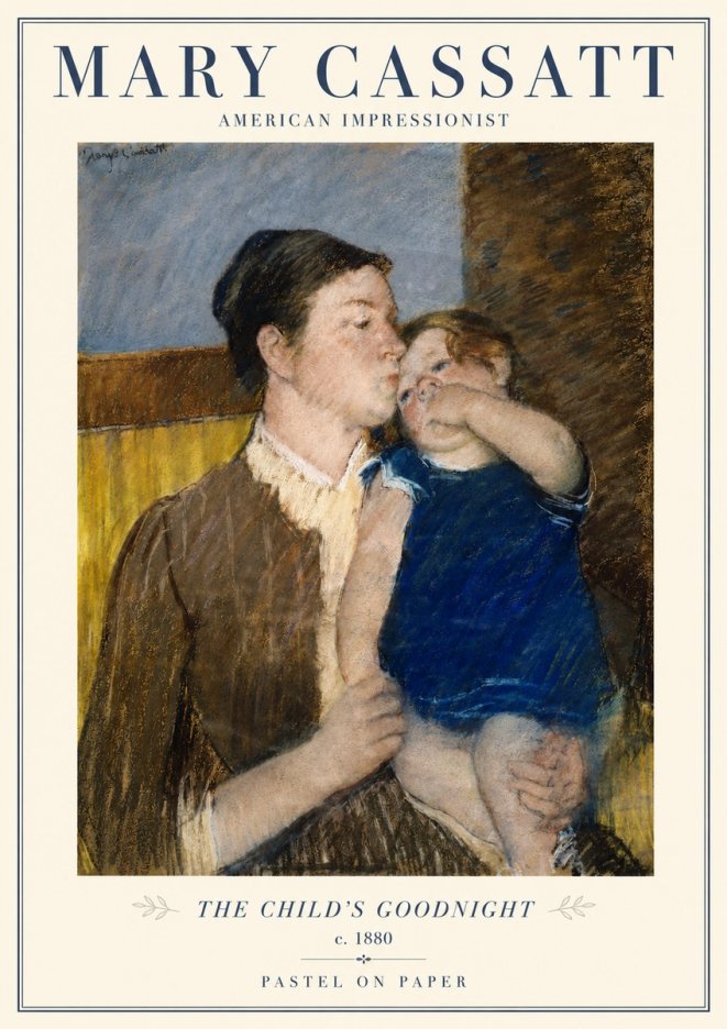 Mary Cassatt The Child's Goodnight No2 - Juliste