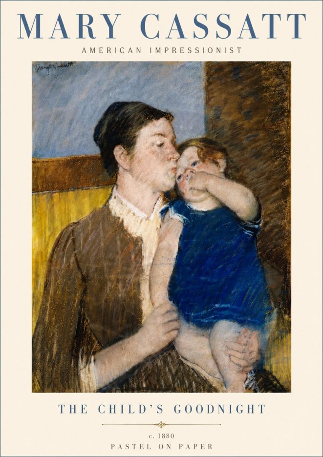 Mary Cassatt The Child's Goodnight No6 - Juliste