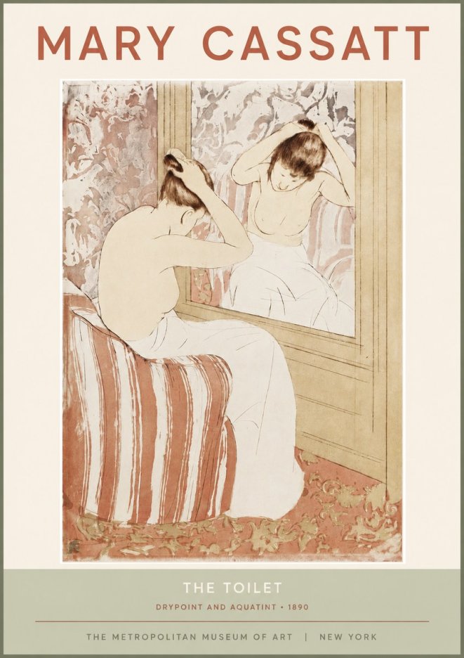 Mary Cassatt The Toilet No2 - Juliste