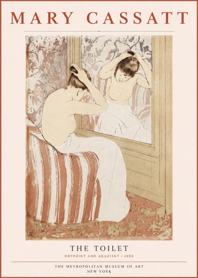 Mary Cassatt The Toilet No3 - Juliste