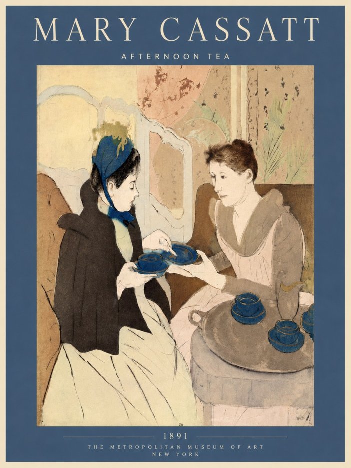 Mary Cassatt Afternoon Tea No5 - Juliste