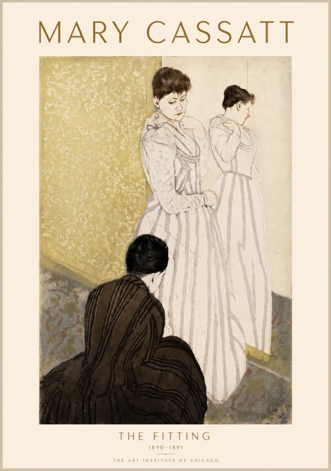 Mary Cassatt The Fitting No3 - Juliste