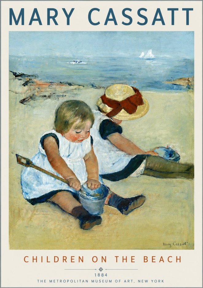 Mary Cassatt Children on the Beach No4 - Juliste