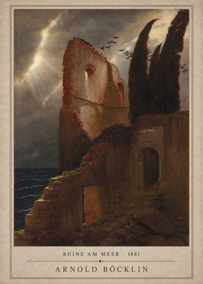 Arnold Böcklin Ruine Am Meer · 1881 No1 - Juliste