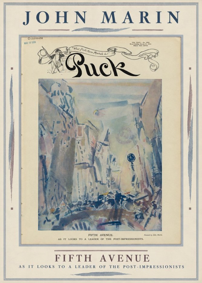 John Marin Fifth Avenue – as It Looks to a Leader of the Post-impressionists No6 - Juliste