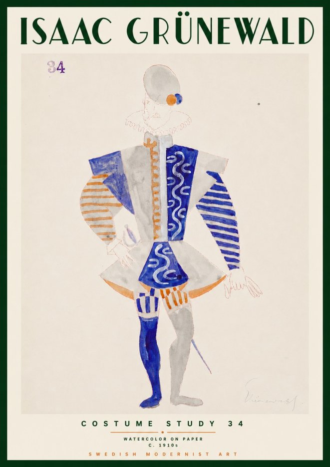 Isaac Grünewald Costume Study 34 No3 - Juliste