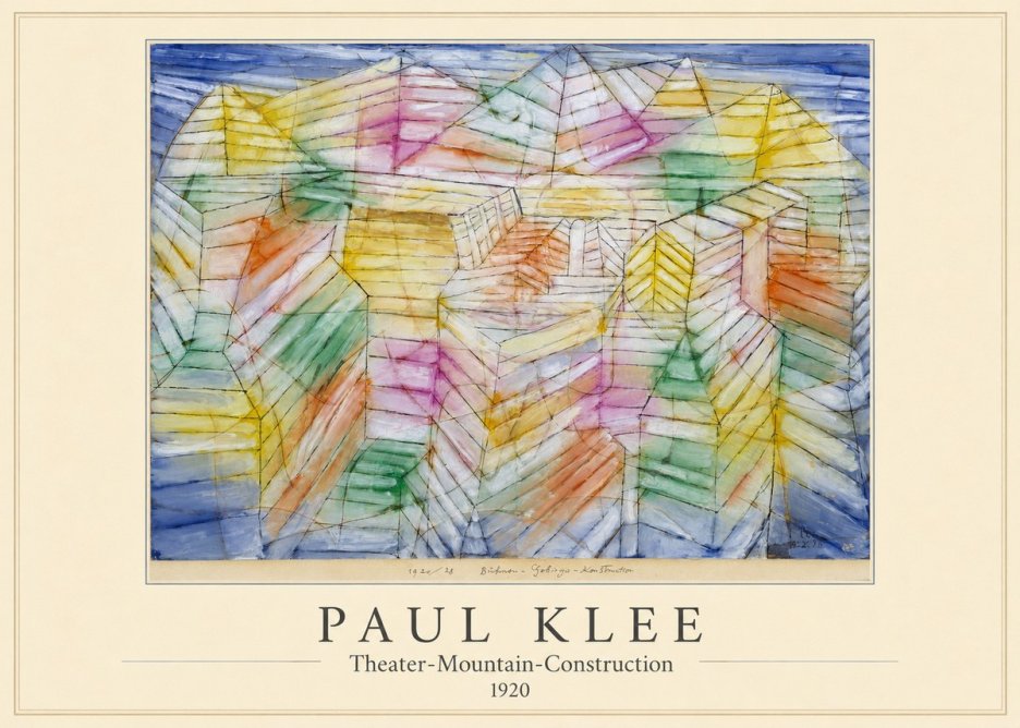 Paul Klee Theater-mountain-construction No3 - Juliste