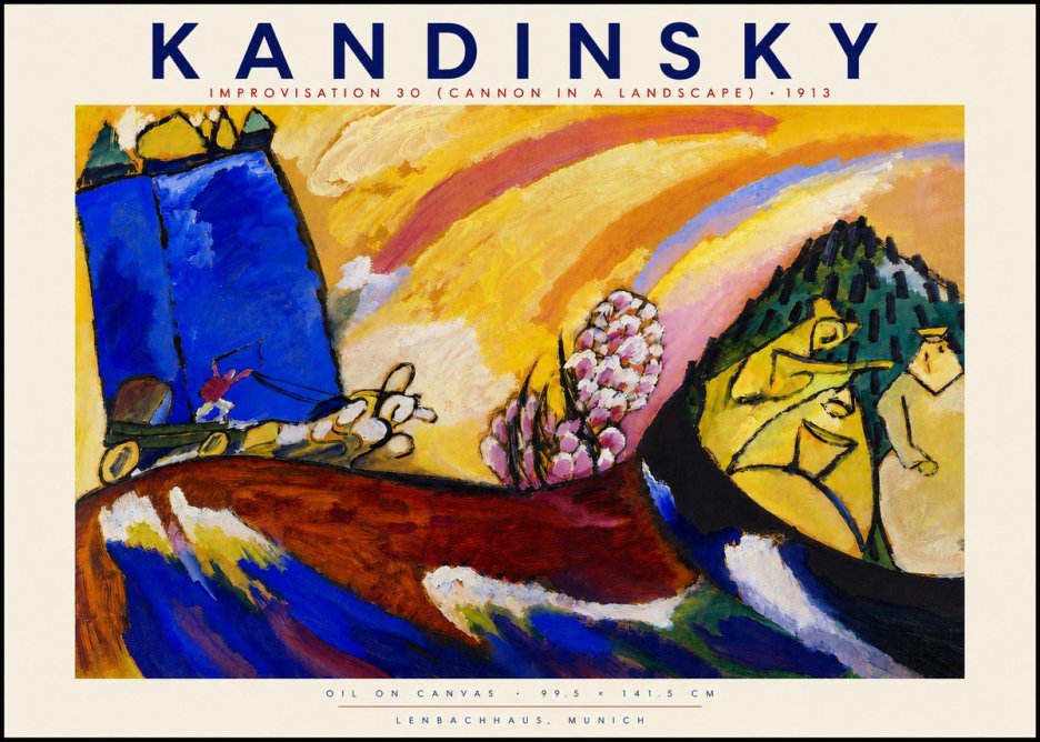 Kandinsky Improvisation 30 (Cannon in a Landscape) No3 - Juliste