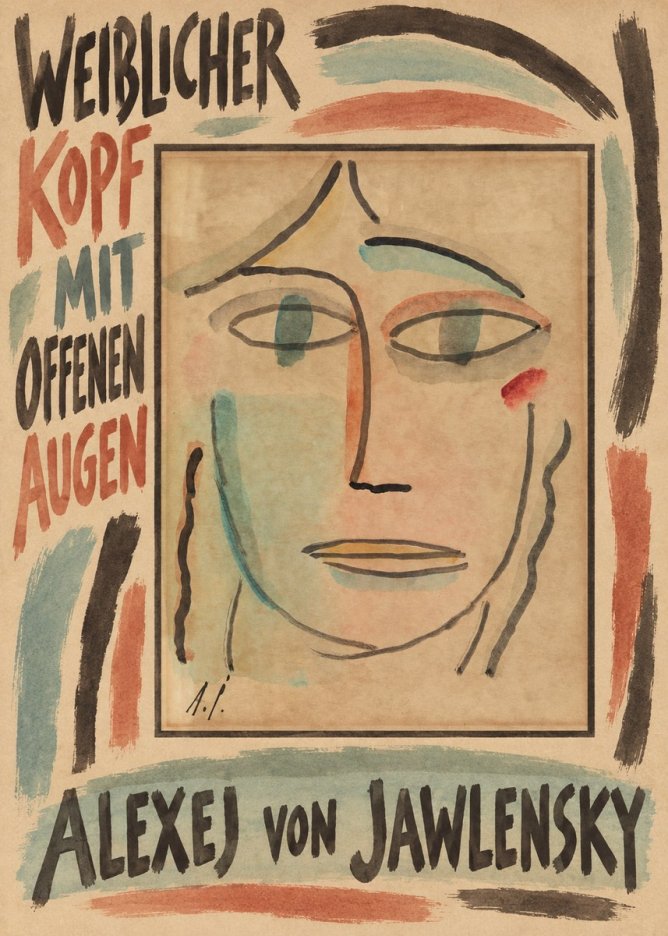Alexej von Jawlensky Weiblicher Kopf Mit Offenen Augen No4 - Juliste