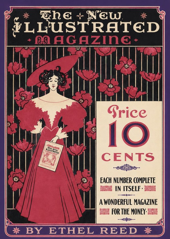 Ethel Reed The New Illustrated Magazine No2 - Juliste