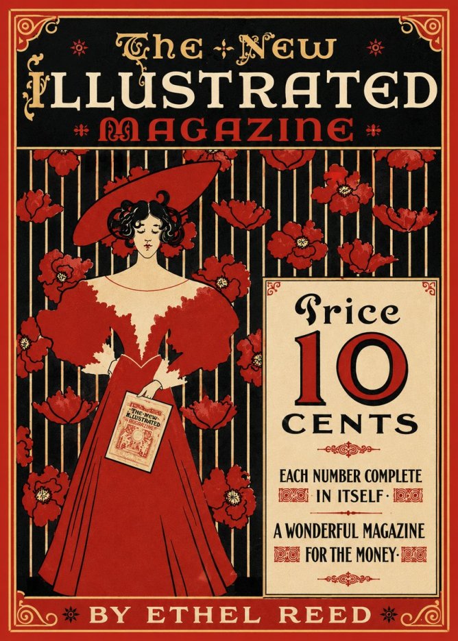 Ethel Reed The New Illustrated Magazine No3 - Juliste