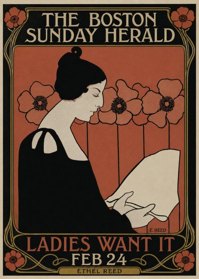 Ethel Reed The Boston Sunday Herald - Ladies Want It Feb 24 No2 - Juliste