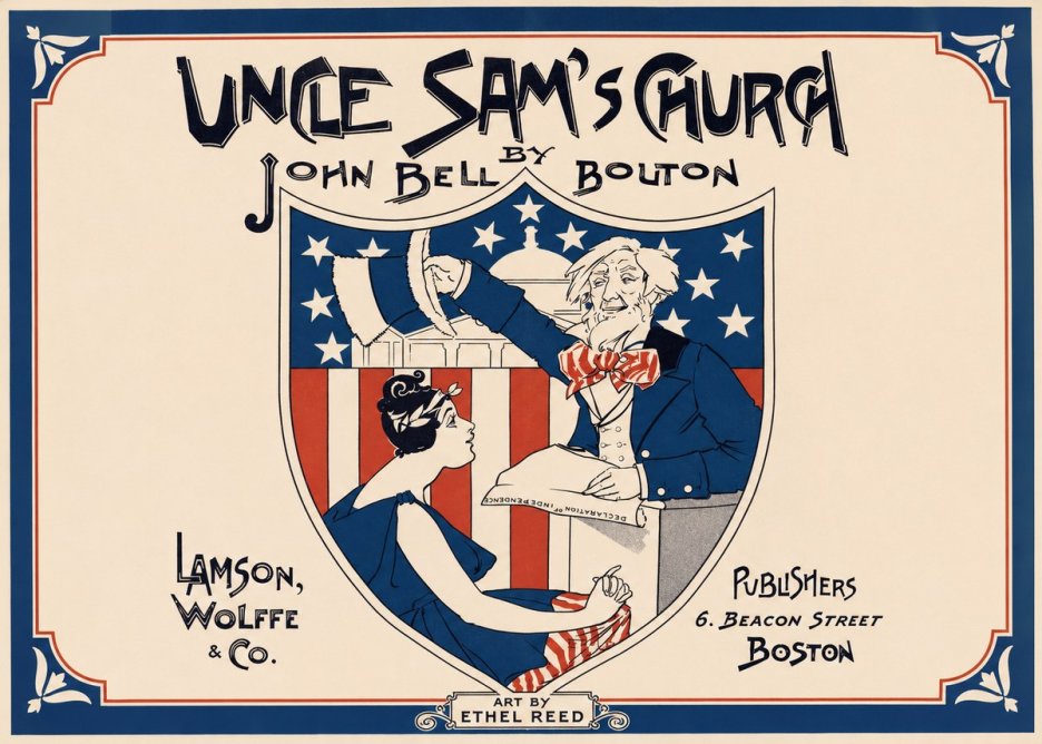 Ethel Reed Uncle Sam's Church No1 - Juliste