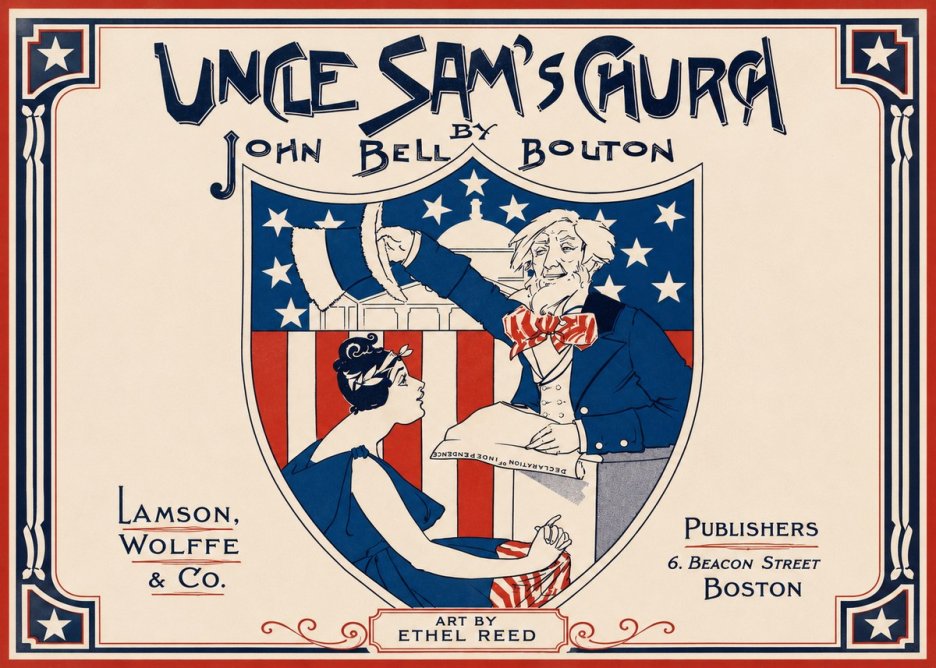 Ethel Reed Uncle Sam's Church No2 - Juliste