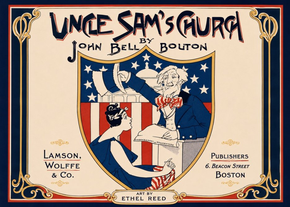 Ethel Reed Uncle Sam's Church No3 - Juliste