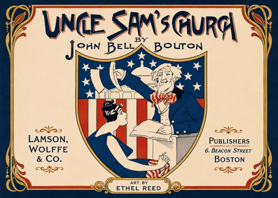 Ethel Reed Uncle Sam's Church No6 - Juliste