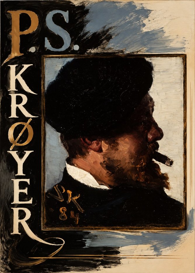 P.S. Krøyer Self-portrait with Cigar I No2 - Juliste