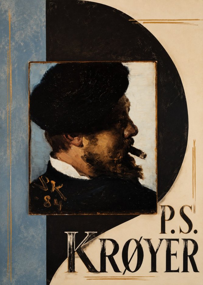 P.S. Krøyer Self-portrait with Cigar I No6 - Juliste