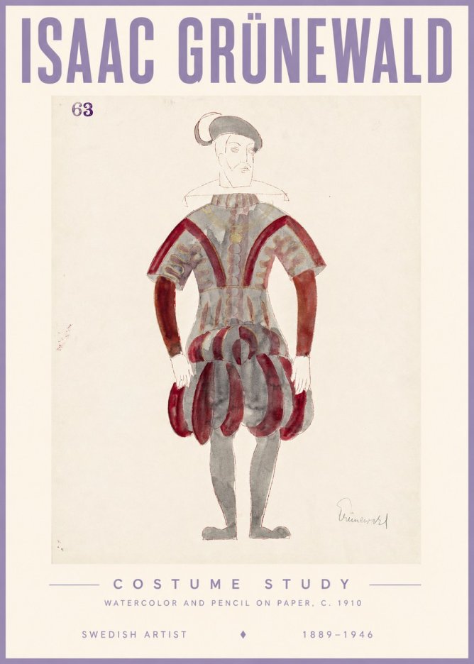 Isaac Grünewald Costume Study II No3 - Juliste