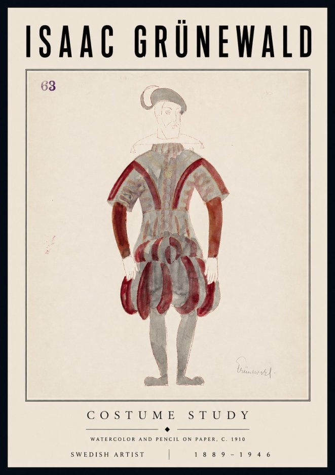 Isaac Grünewald Costume Study II No6 - Juliste
