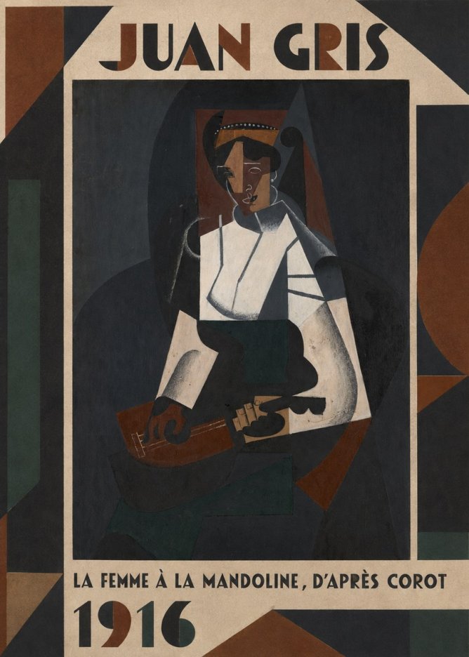 Juan Gris La Femme À La Mandoline, D'après Corot No1 - Juliste