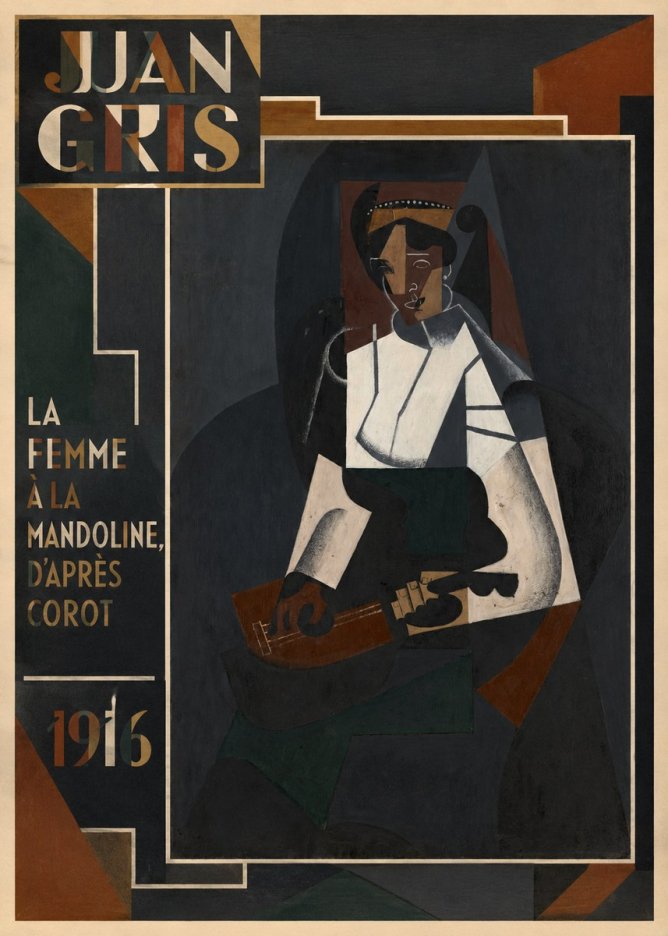 Juan Gris La Femme À La Mandoline, D'après Corot No2 - Juliste