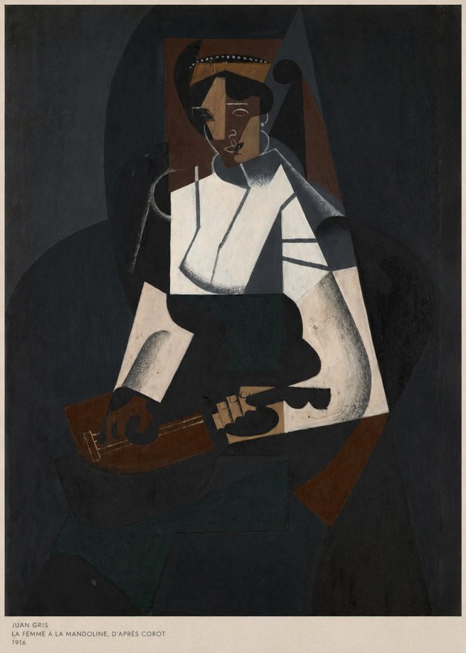 Juan Gris La Femme À La Mandoline, D'après Corot No5 - Juliste