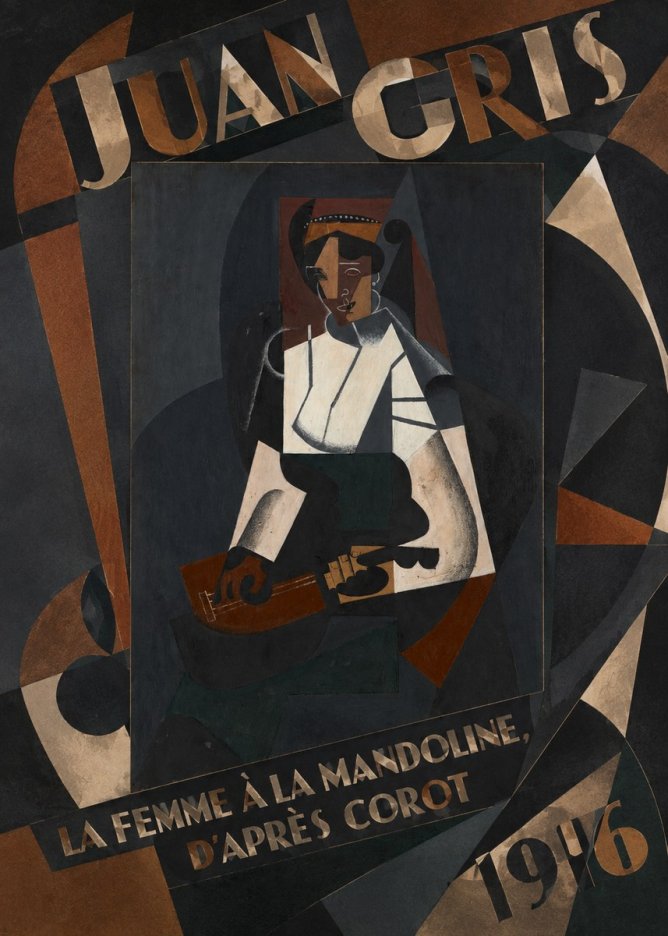 Juan Gris La Femme À La Mandoline, D'après Corot No6 - Juliste