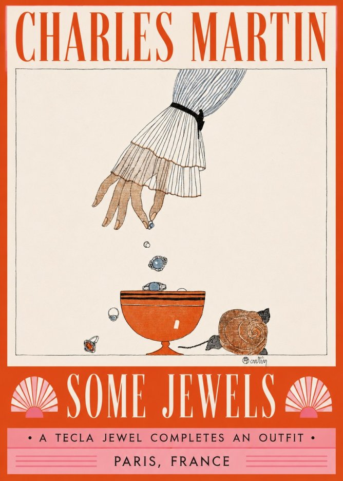 Charles Martin Some Jewels No2 - Juliste