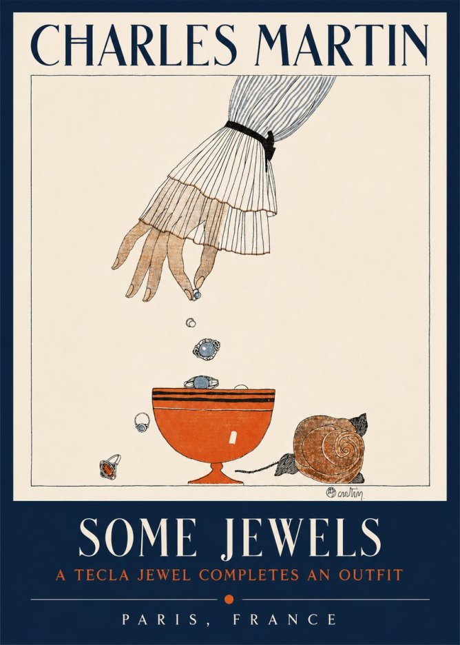 Charles Martin Some Jewels No3 - Juliste