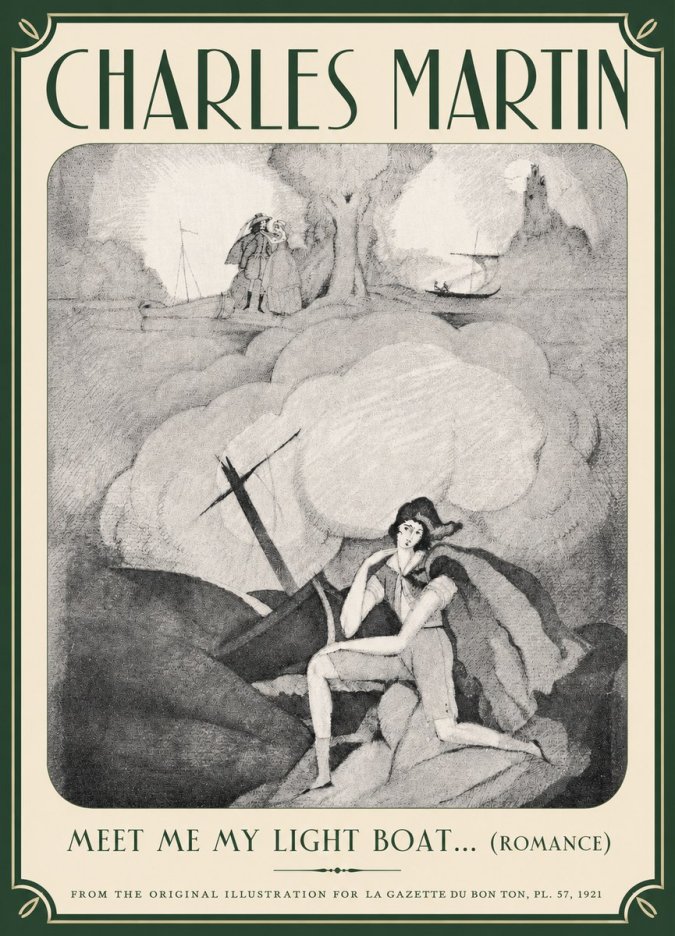 Charles Martin Meet Me My Light Boat... (Romance) No3 - Juliste