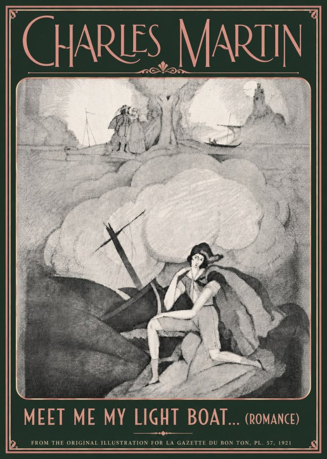 Charles Martin Meet Me My Light Boat... (Romance) No6 - Juliste