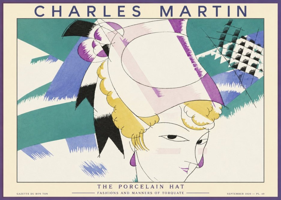 Charles Martin The Porcelain Hat No1 - Juliste