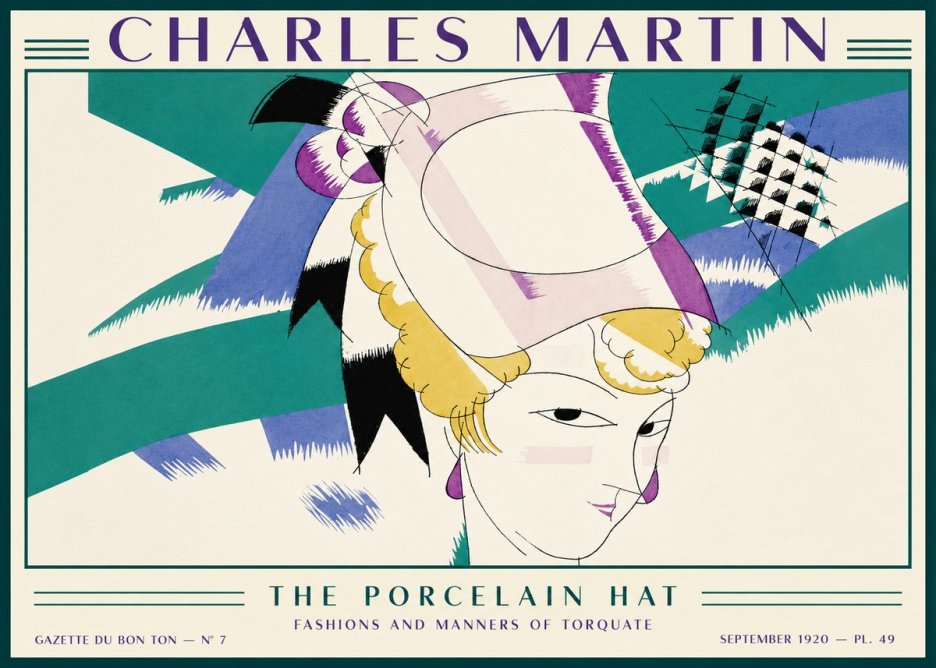 Charles Martin The Porcelain Hat No2 - Juliste