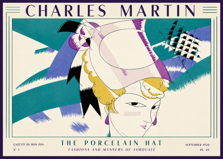 Charles Martin The Porcelain Hat No4 - Juliste