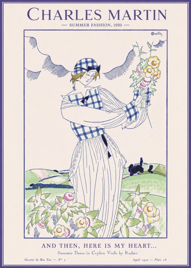 Charles Martin And Then, Here Is My Heart... Summer Dress in Ceylon Voile by Rodier No1 - Juliste