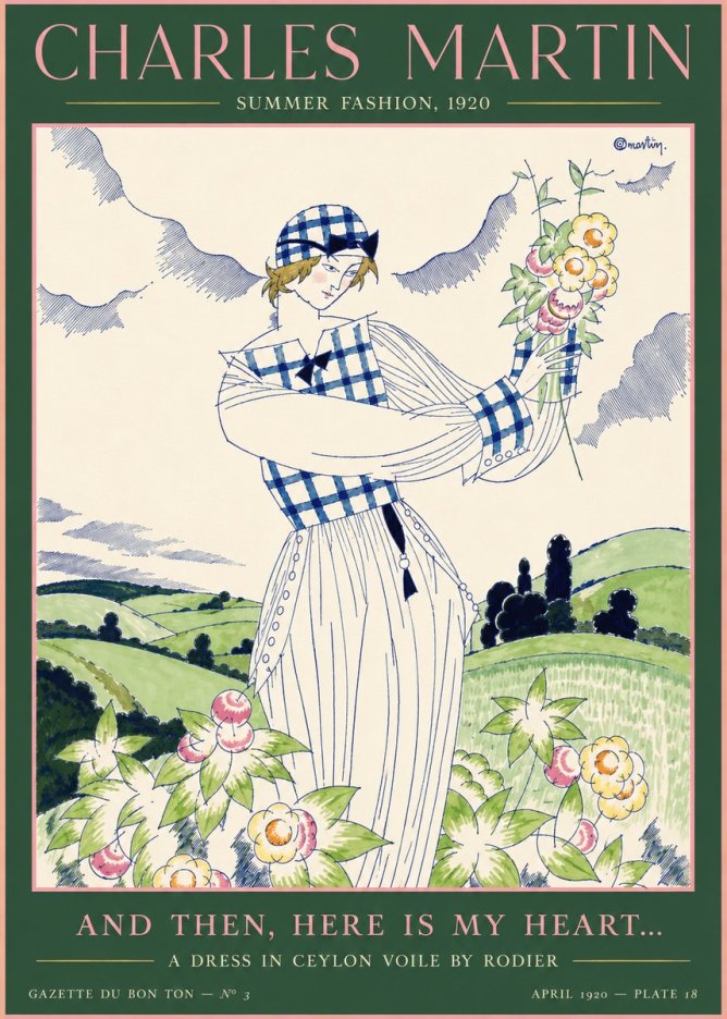 Charles Martin And Then, Here Is My Heart... Summer Dress in Ceylon Voile by Rodier No4 - Juliste