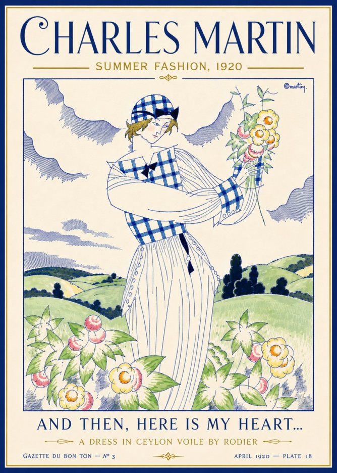 Charles Martin And Then, Here Is My Heart... Summer Dress in Ceylon Voile by Rodier No6 - Juliste