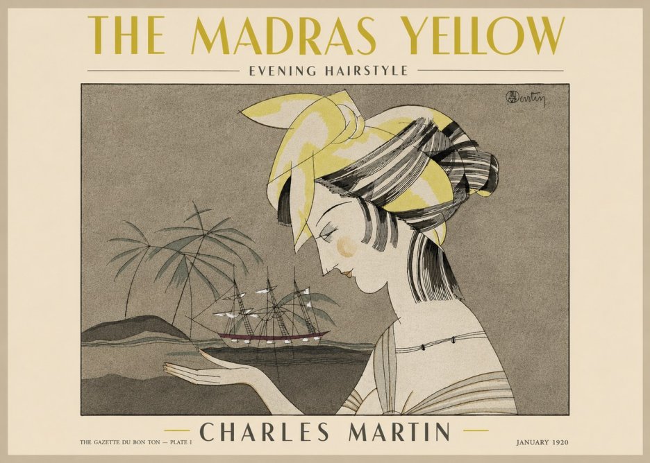 Charles Martin The Madras Yellow - Evening Hairstyle No3 - Juliste