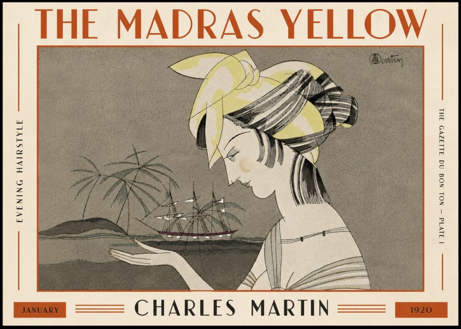 Charles Martin The Madras Yellow - Evening Hairstyle No5 - Juliste