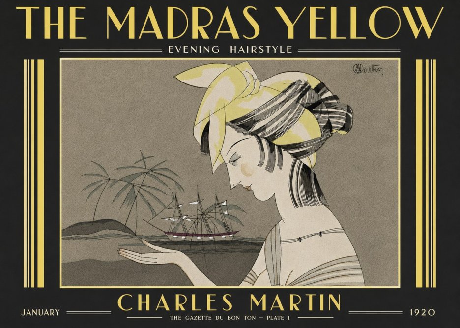 Charles Martin The Madras Yellow - Evening Hairstyle No6 - Juliste