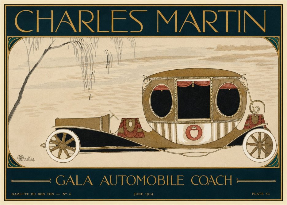 Charles Martin Gala Automobile Coach No2 - Juliste
