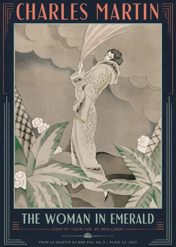 Charles Martin The Woman in Emerald No4 - Juliste