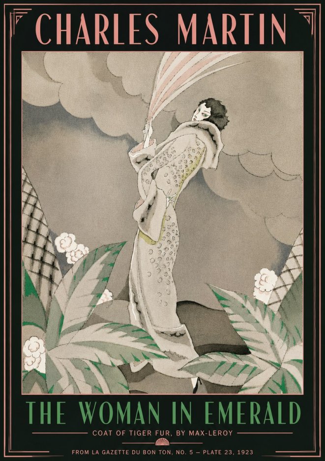Charles Martin The Woman in Emerald No6 - Juliste